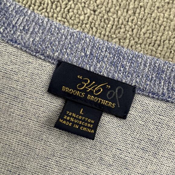 Brooks Brothers Sweater Adult Large Blue Long Sleeve Casual Preppy Men's - Picture 9 of 14